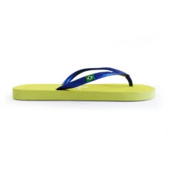 Braziliaanse Teenslippers Voor Dames Op Het Strand In Geel Blauw Rubberen Zolen -Schoenen Promotiewinkel braziliaanse teenslippers voor dames op het strand in geel blauw rubberen zolen 2