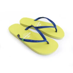 Braziliaanse Teenslippers Voor Dames Op Het Strand In Geel Blauw Rubberen Zolen -Schoenen Promotiewinkel braziliaanse teenslippers voor dames op het strand in geel blauw rubberen zolen 3