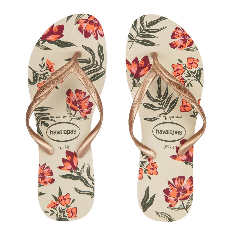 Havaianas DAMESTEENSLIPPERS Bloemen Beige Opeco 2 Havaianas DAMESTEENSLIPPERS Bloemen Beige Opeco - Afbeelding 2