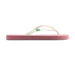 Roze-witte Teenslippers Voor Dames Met Een Rubberen Zool -Schoenen Promotiewinkel roze witte teenslippers voor dames met een rubberen zool 2