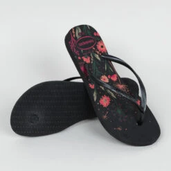 Havaianas Slippers Voor Dames Slim Floral Zwart 8 Havaianas Slippers Voor Dames Slim Floral Zwart -Schoenen Promotiewinkel slippers voor dames slim floral zwart 3