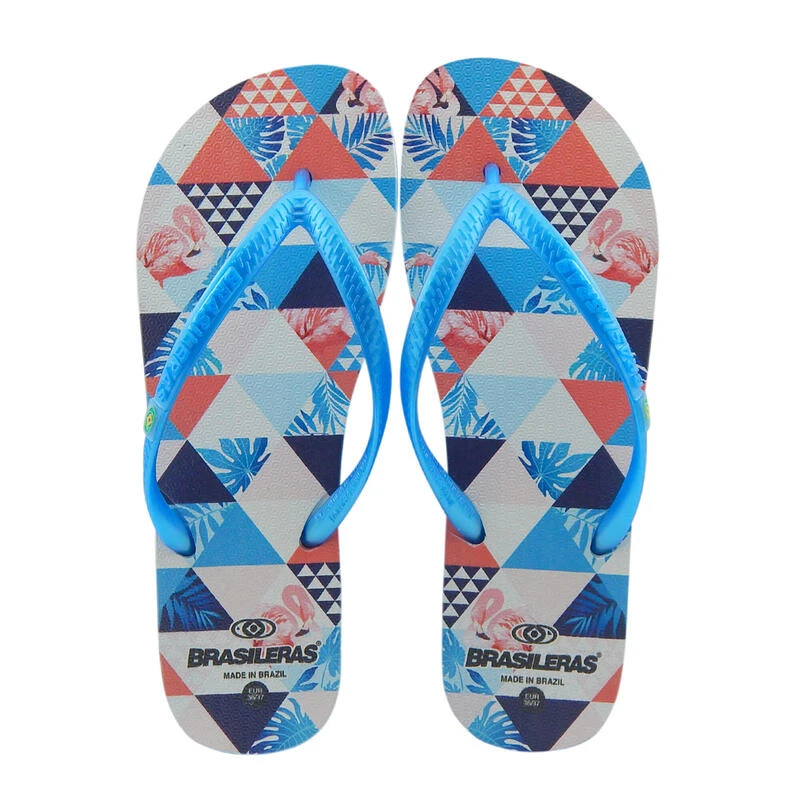 Strandslippers Voor Dames In Lichtblauwe Kleur Met Rubberen Zolen 2 Strandslippers Voor Dames In Lichtblauwe Kleur Met Rubberen Zolen - Afbeelding 2