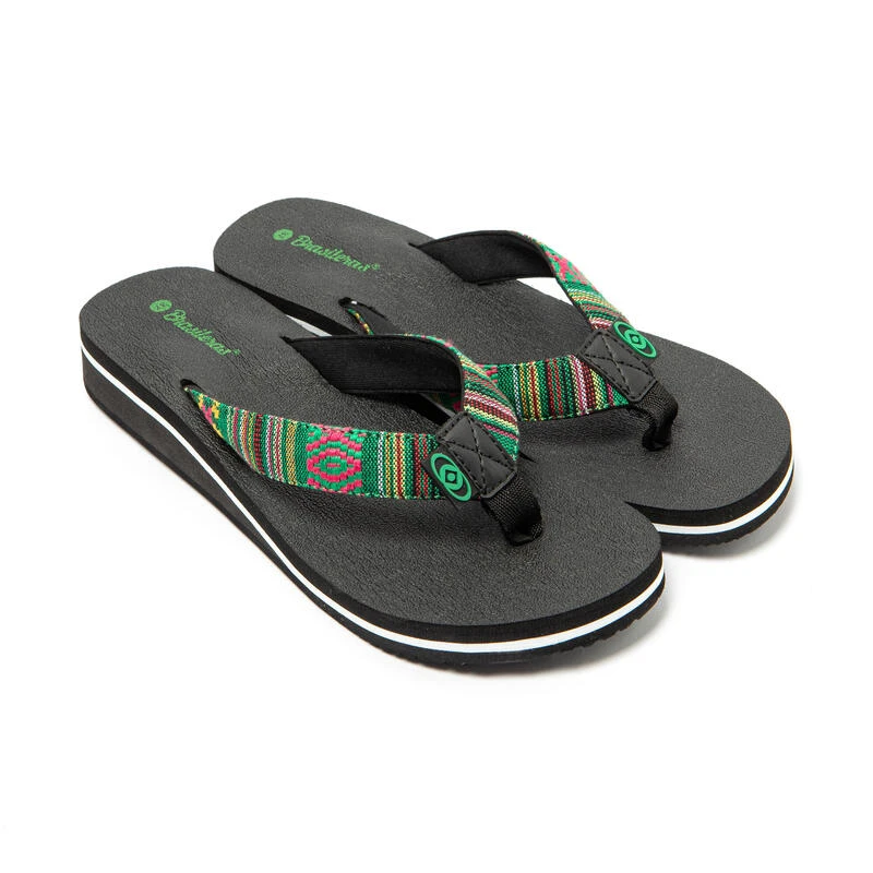 Vrouwen Braziliaanse Teenslippers Groen Met Antislipzool 1 Vrouwen Braziliaanse Teenslippers Groen Met Antislipzool