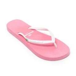 Schoenen Promotiewinkel -Schoenen Promotiewinkel vrouwen braziliaanse teenslippers roze en wit met antislipzool 1