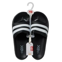 XQ Badslippers Heren Gestreept Zwart 7 XQ Badslippers Heren Gestreept Zwart -Schoenen Promotiewinkel xq badslippers heren gestreept zwart 3