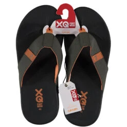 XQ Teenslippers Heren Comfortable Cushion Sole Zwart/Groen -Schoenen Promotiewinkel xq teenslippers heren comfortable cushion sole zwartgroen 4